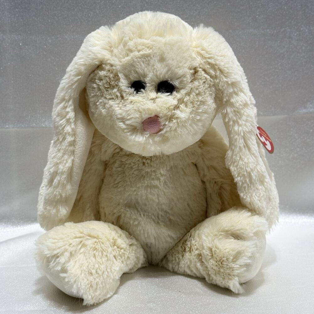 Ty Attic Treasures PEARL Bunny Rabbit Cream 12" Medium Plush 2017 With Tag